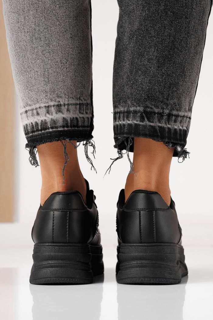 Adidasi dama negri din piele ecologica Clara #24056