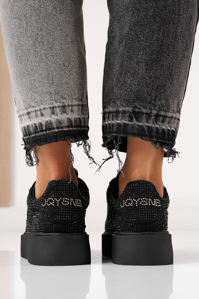 Adidasi dama negri din material textil Ellania #24089