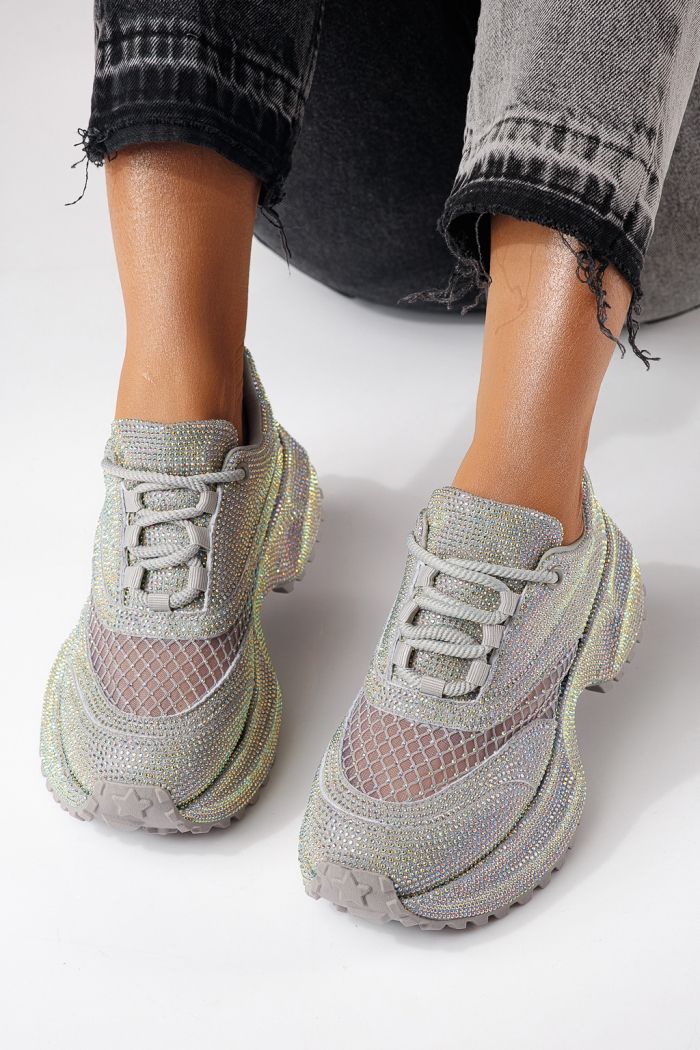 Adidasi dama gri din piele ecologica intoarsa Gabriela #24103