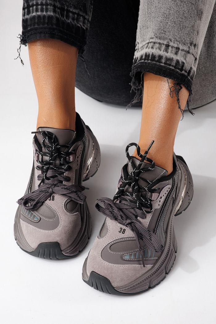 Adidasi dama mov din piele ecologica Denisa #24072