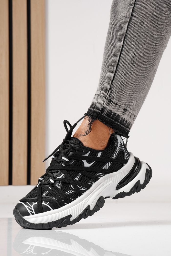 Adidasi dama negri din material textil Jullya #24130