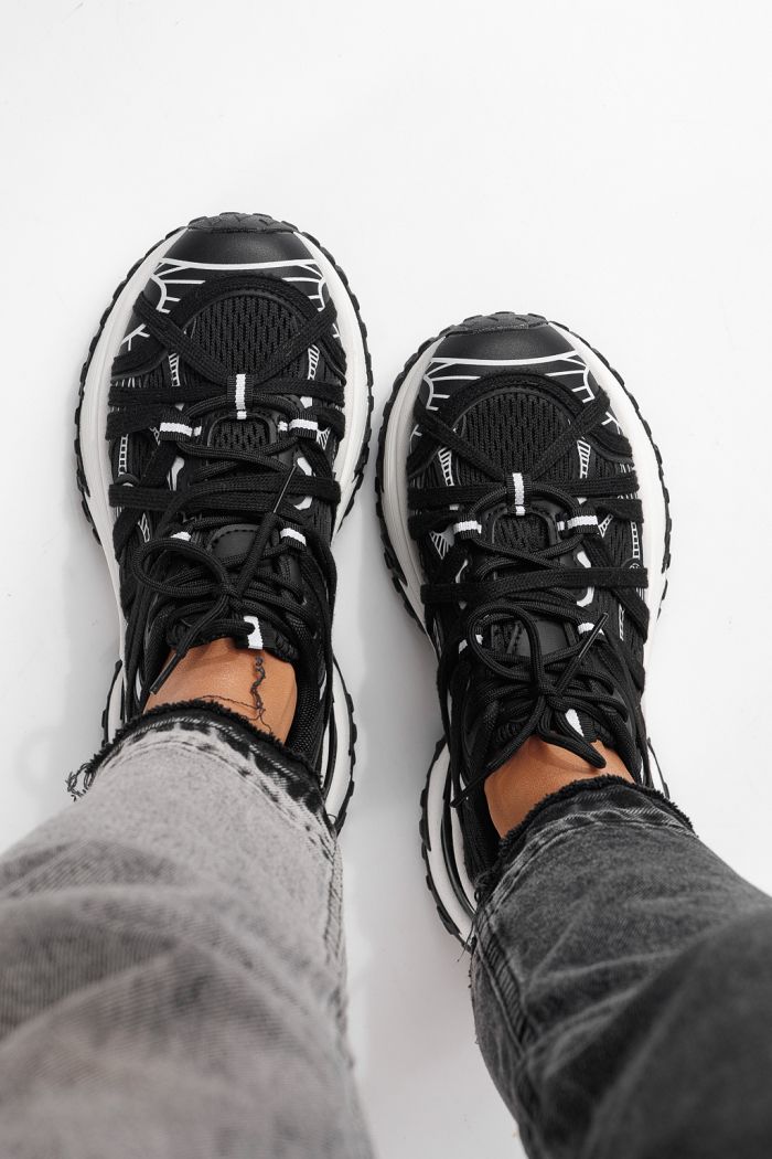 Adidasi dama negri din material textil Jullya #24130