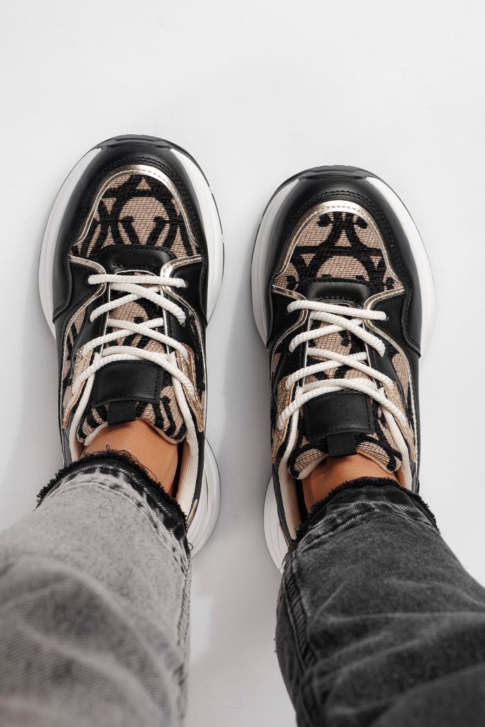 Adidasi dama negri din piele ecologica Karla #24134