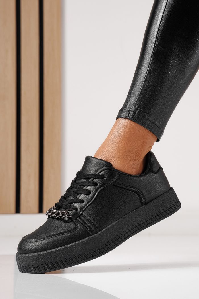 Adidasi dama negri din piele ecologica Olivia #24169