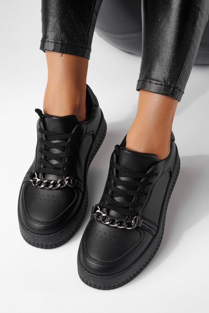 Adidasi dama negri din piele ecologica Olivia #24169