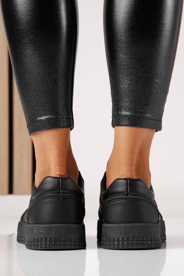 Adidasi dama negri din piele ecologica Oana #24171