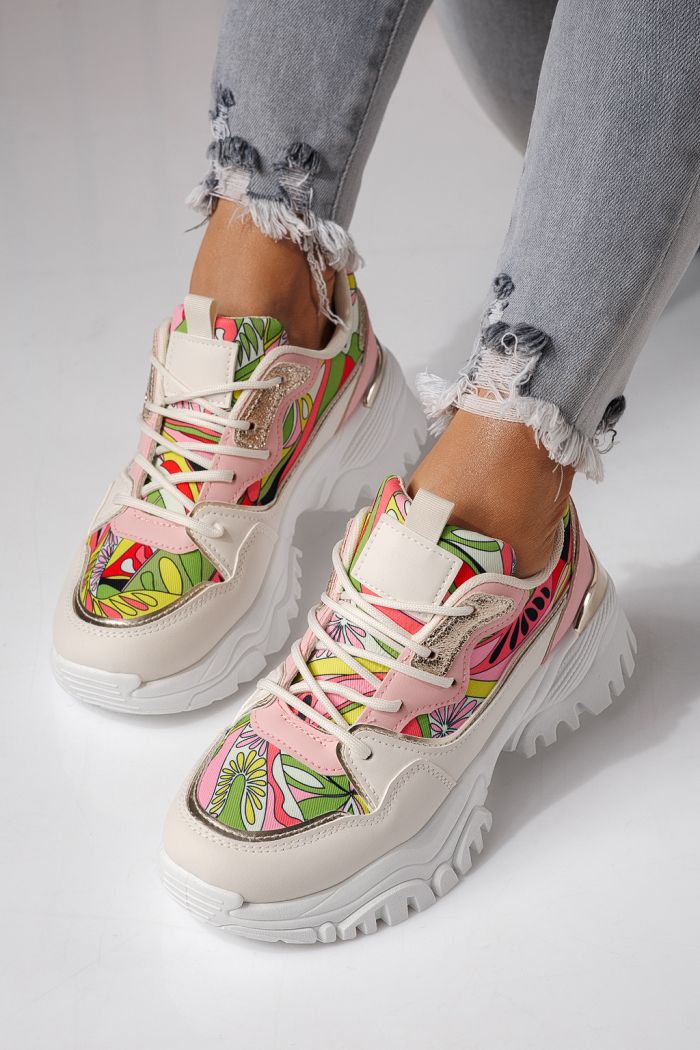 Adidasi dama roz din piele ecologica Jasmine #24132