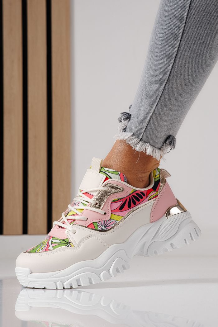 Adidasi dama roz din piele ecologica Jasmine #24132