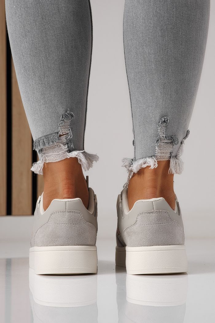 Adidasi dama gri din piele ecologica Iris #24195