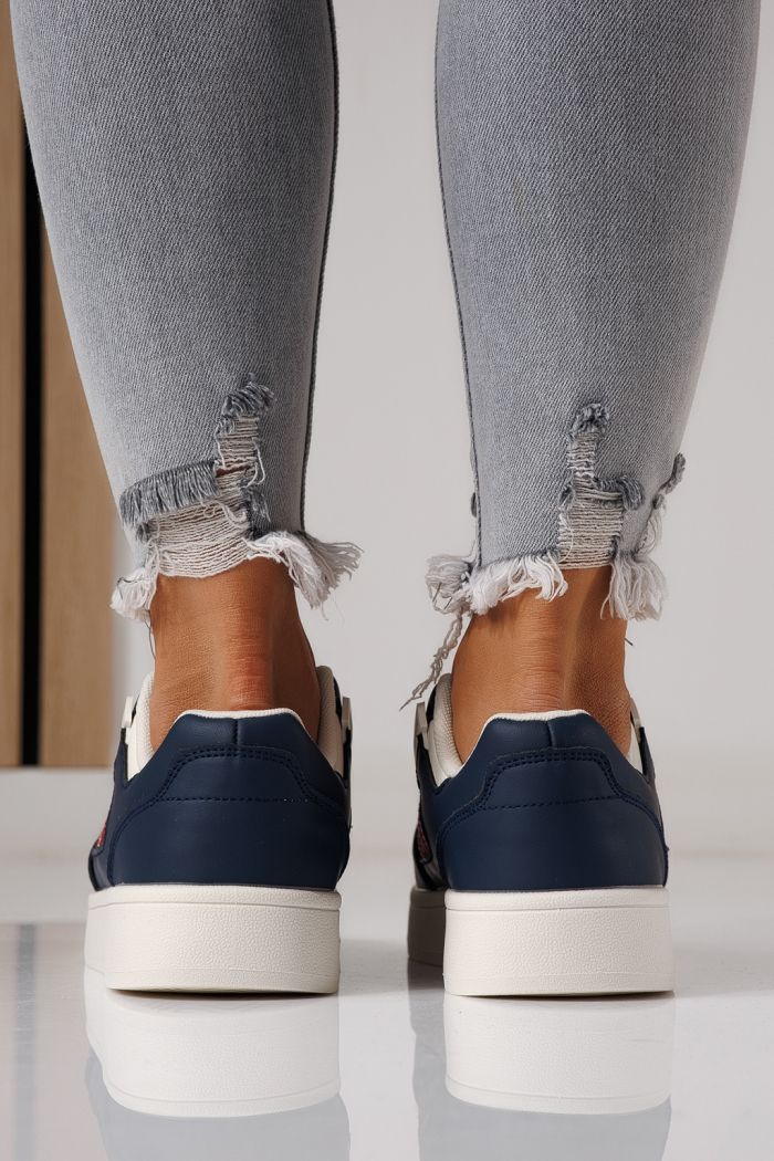 Adidasi dama albastri din piele ecologica Iris #24194