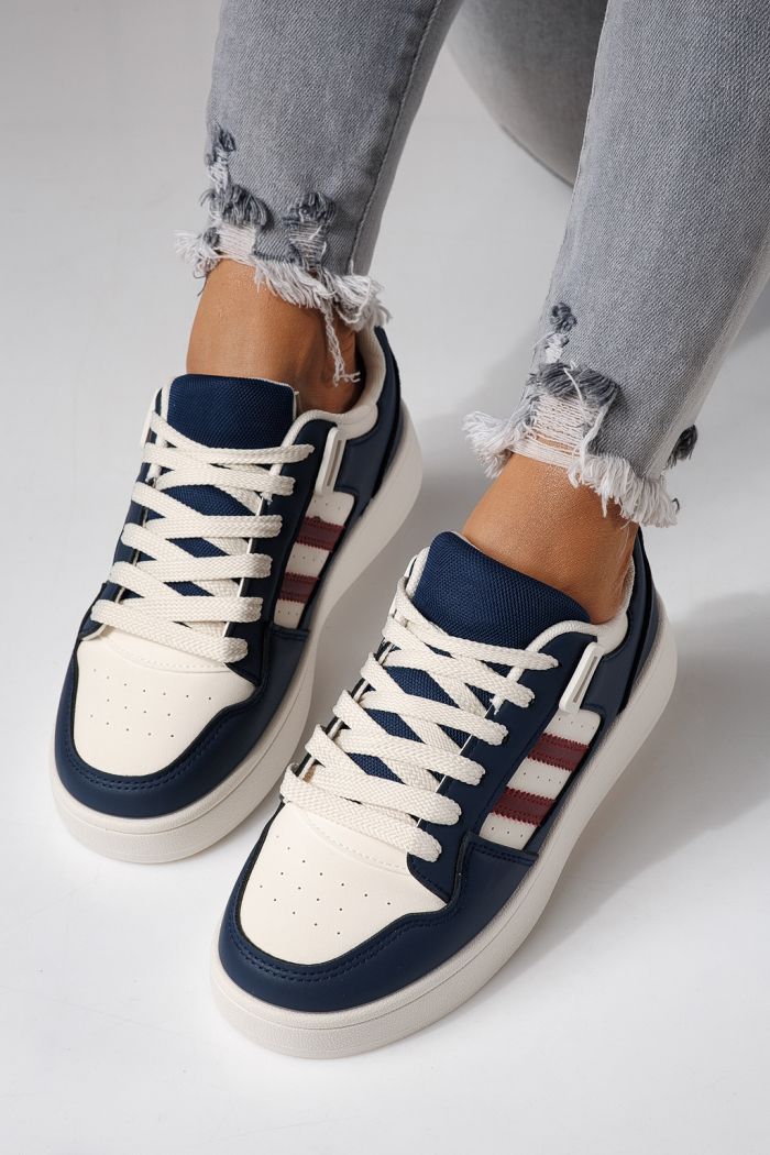 Adidasi dama albastri din piele ecologica Iris #24194