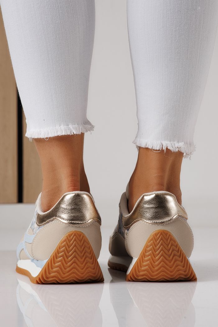 Adidasi dama albastri din piele ecologica Jesica #24124