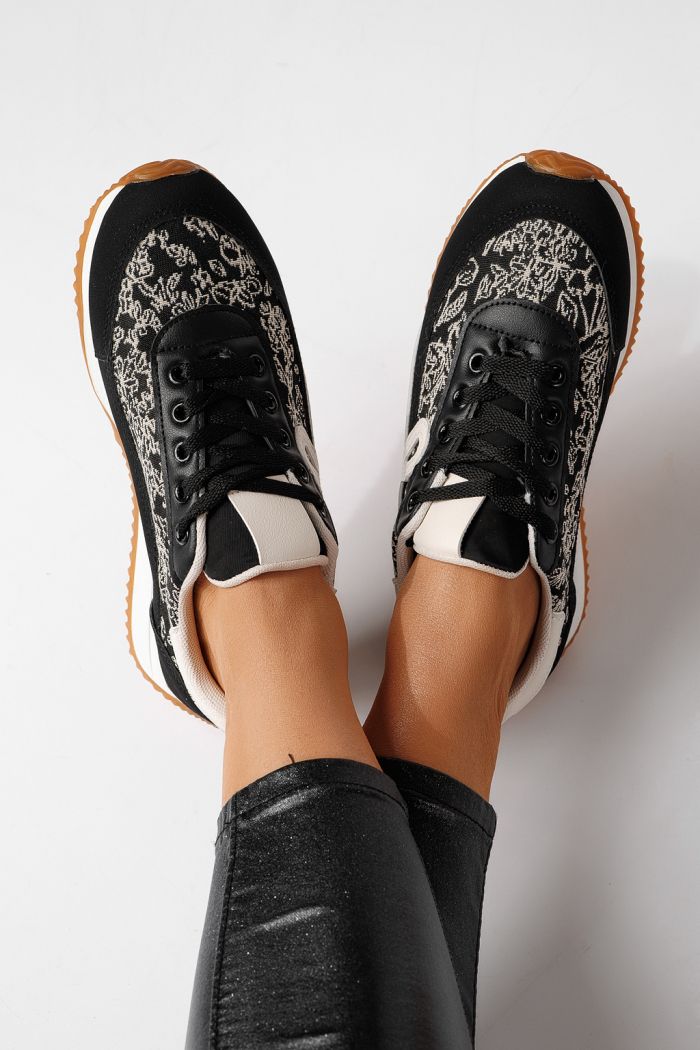 Adidasi dama negri din piele ecologica Jesica #24125