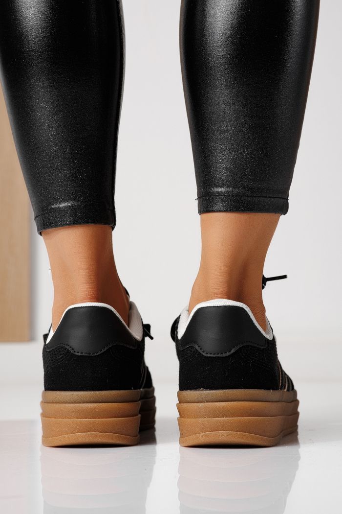 Adidasi dama negri din piele ecologica intoarsa Karina #24136