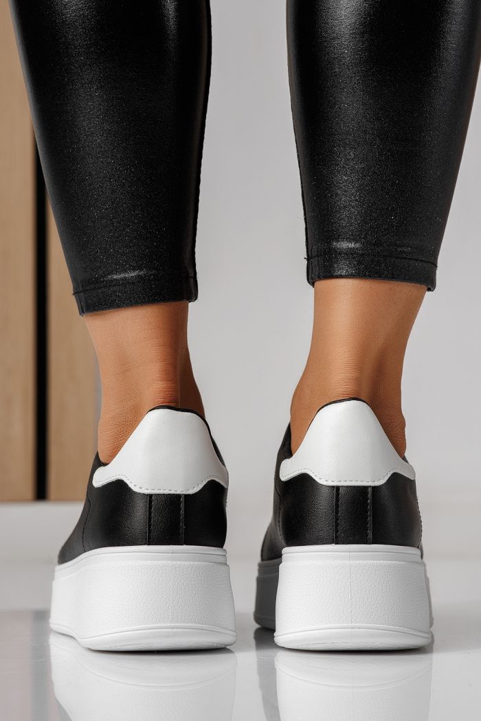 Adidasi dama negri din piele ecologica Celin #24064