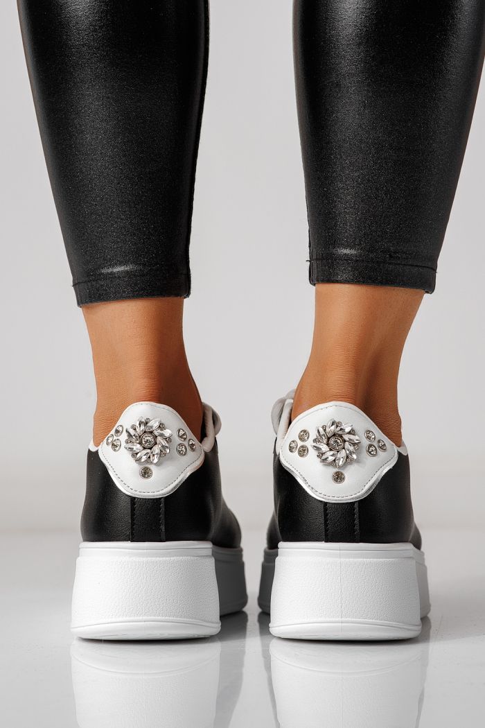 Adidasi dama negri din piele ecologica Azaleea #24004