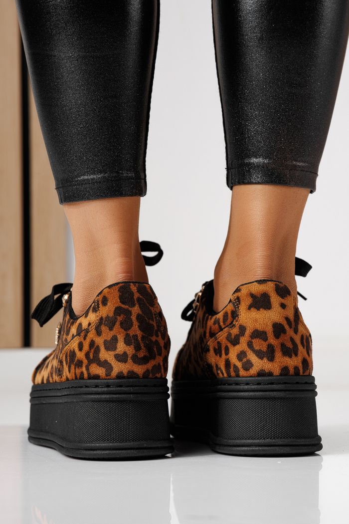 Adidasi dama leopard din piele ecologica intoarsa Crina #24071