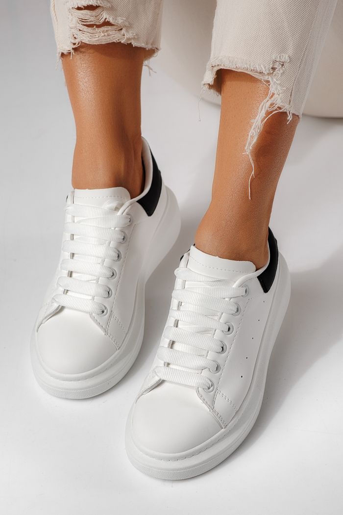 Adidasi dama albi din piele ecologica Raya #24196