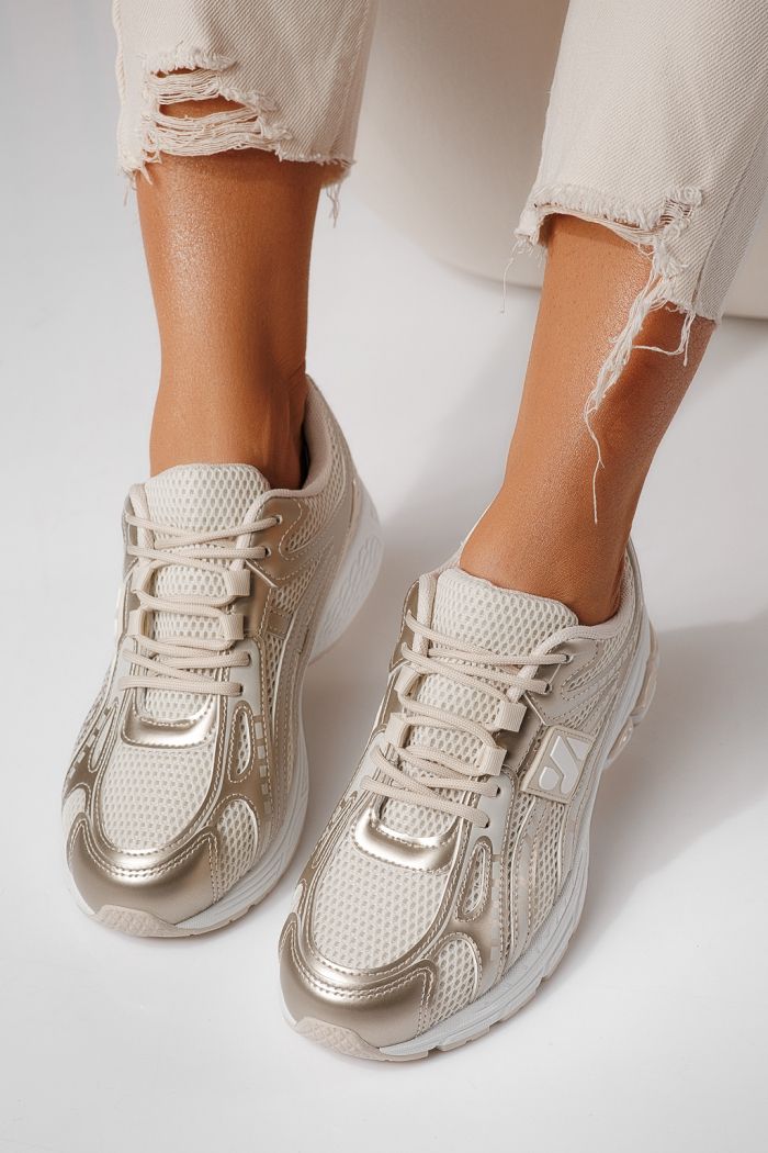 Adidasi dama bej din material textil Lilien #24147