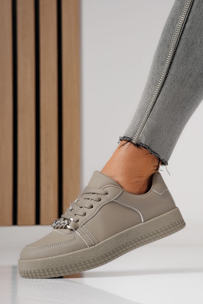 Adidasi dama gri din piele ecologica Olivia #24168