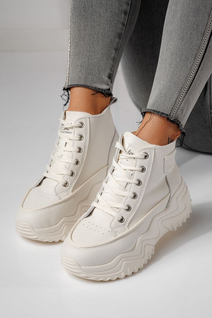 Adidasi dama bej din piele ecologica Lea #24150