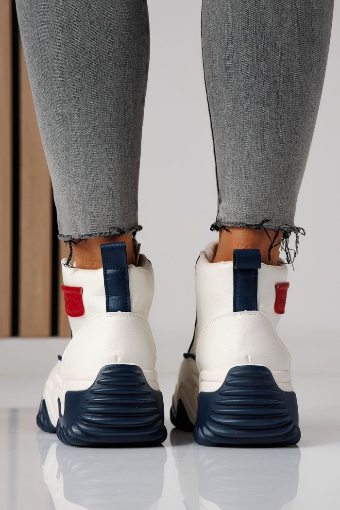 Adidasi dama albastri din piele ecologica Lea #24153