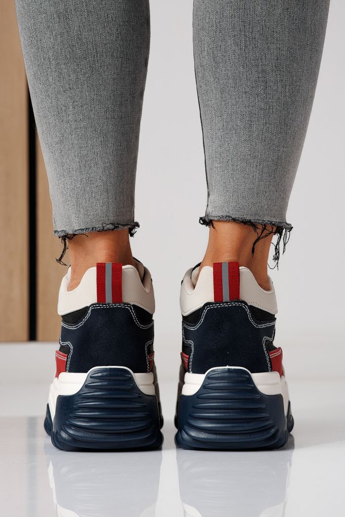 Adidasi dama albastri din piele ecologica Maya #24158