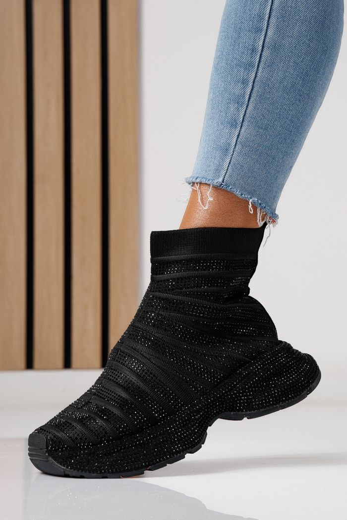 Adidasi dama negri din material textil Desia #24078