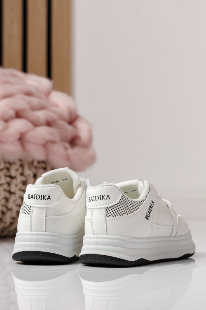 Adidasi copii negri din piele ecologica Asena #24025