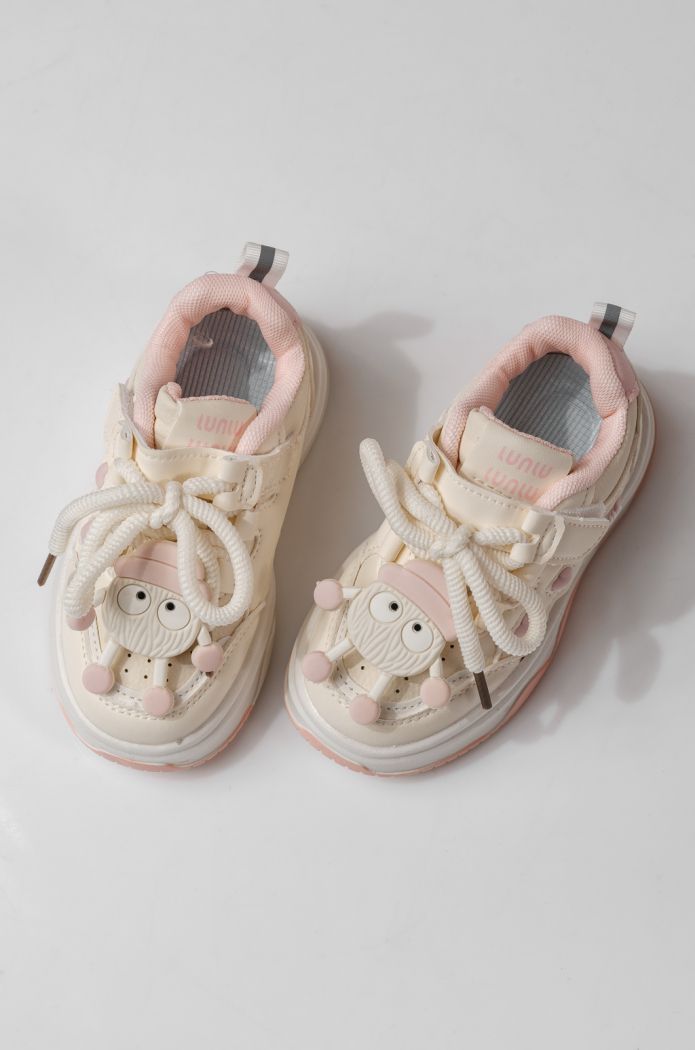 Adidasi copii roz din piele ecologica Briana #24046