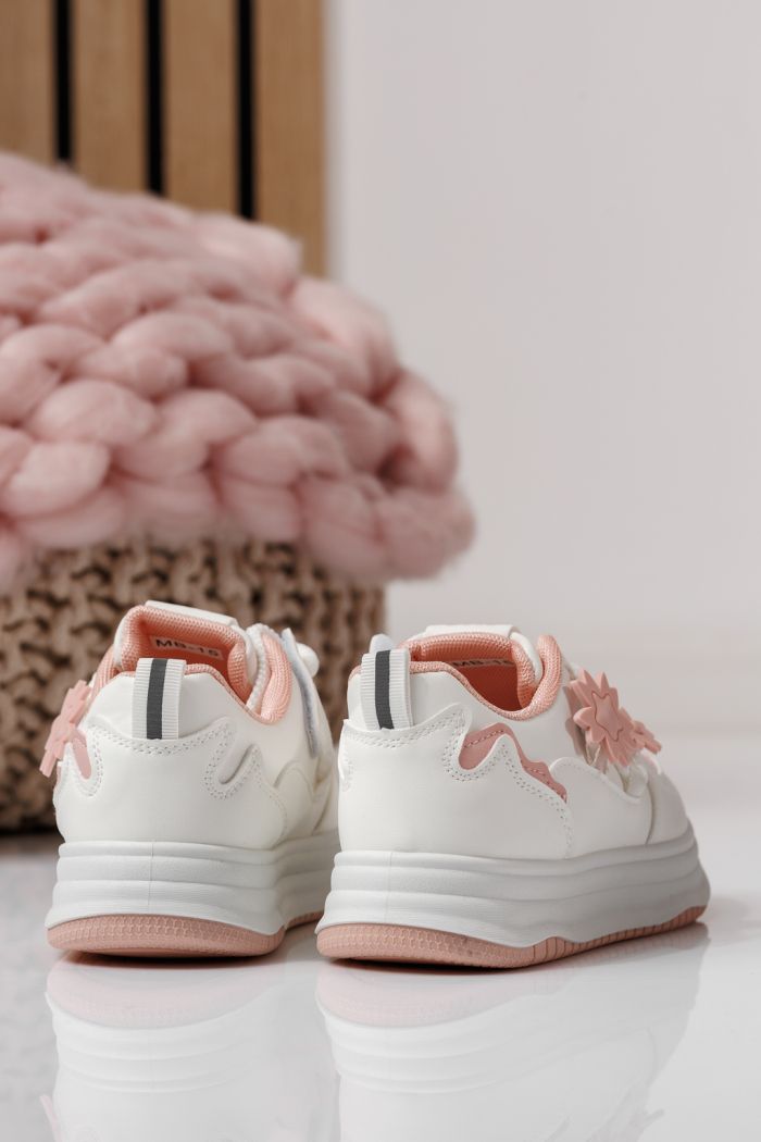 Adidasi copii roz din piele ecologica Becca #24048