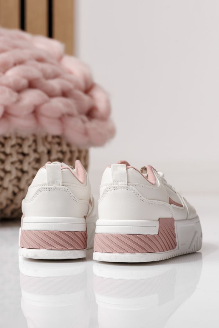 Adidasi copii roz din piele ecologica Ariana #24015