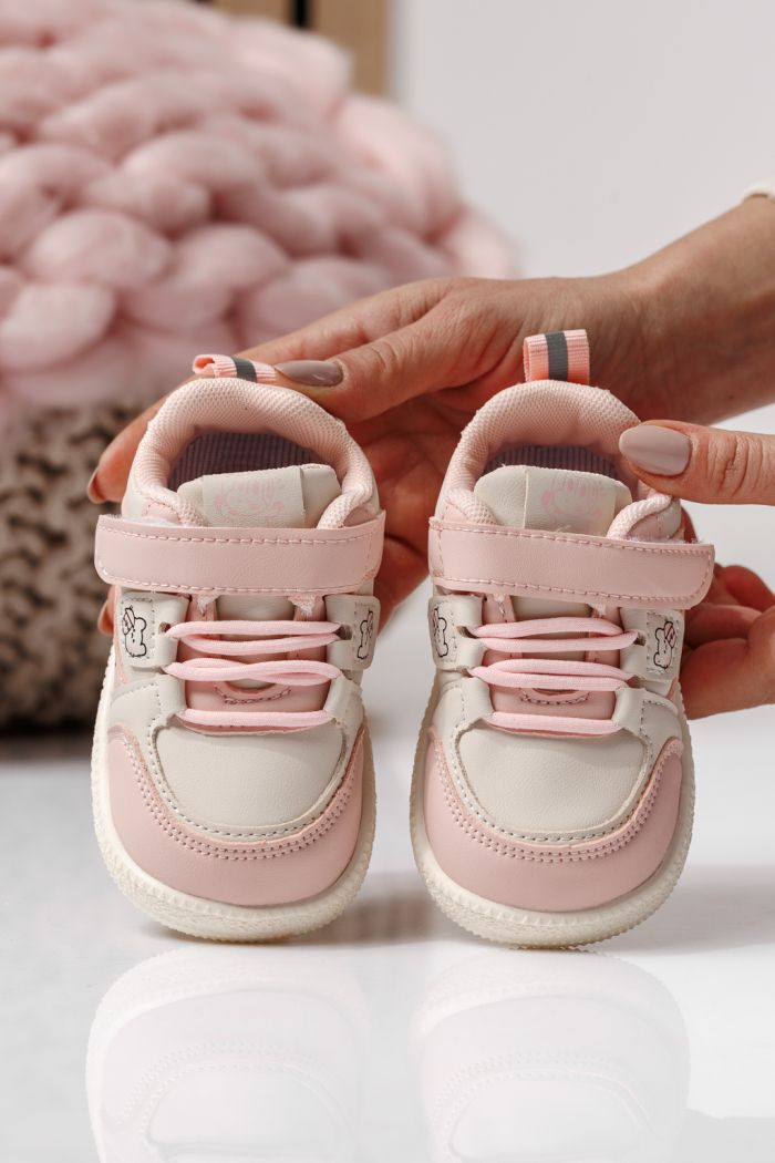 Adidasi copii roz din piele ecologica Adda #24016