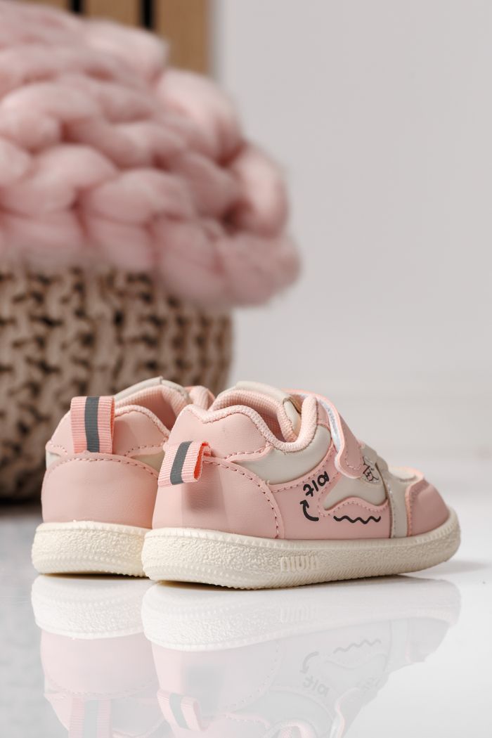 Adidasi copii roz din piele ecologica Adda #24016