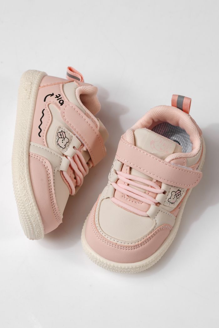 Adidasi copii roz din piele ecologica Adda #24016