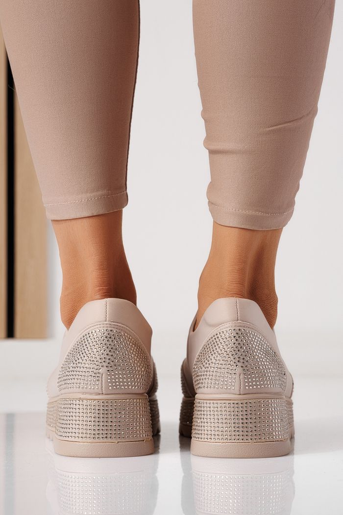 Adidasi dama bej din material textil  Iris #24208