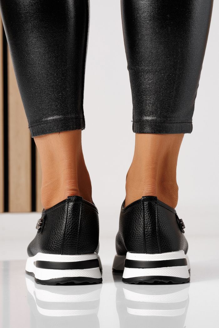 Pantofi casual dama gri din piele ecologica Azaleea #24203