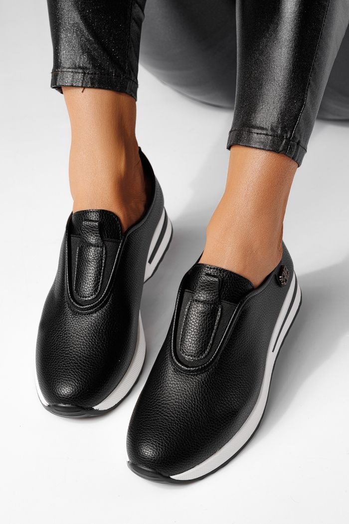 Pantofi casual dama gri din piele ecologica Azaleea #24203