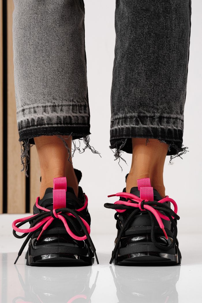 Adidasi dama negri din material textil Eva #24083