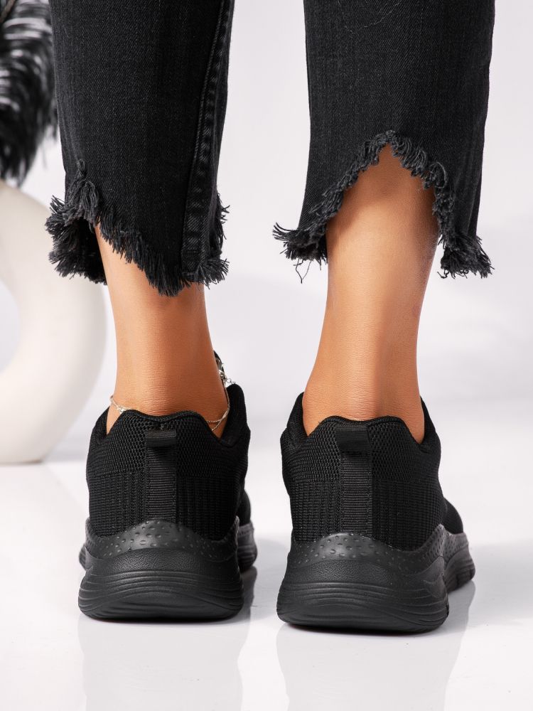 Adidasi dama negri din material textil Mia #24288