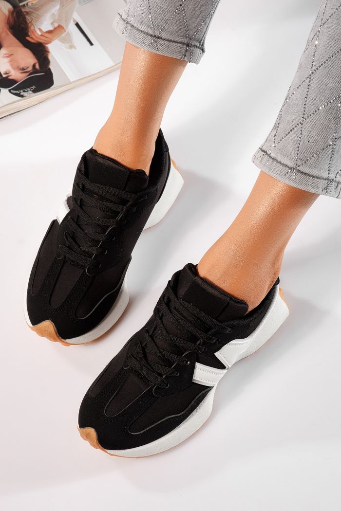 Adidasi dama negri din piele ecologica Clare #24297