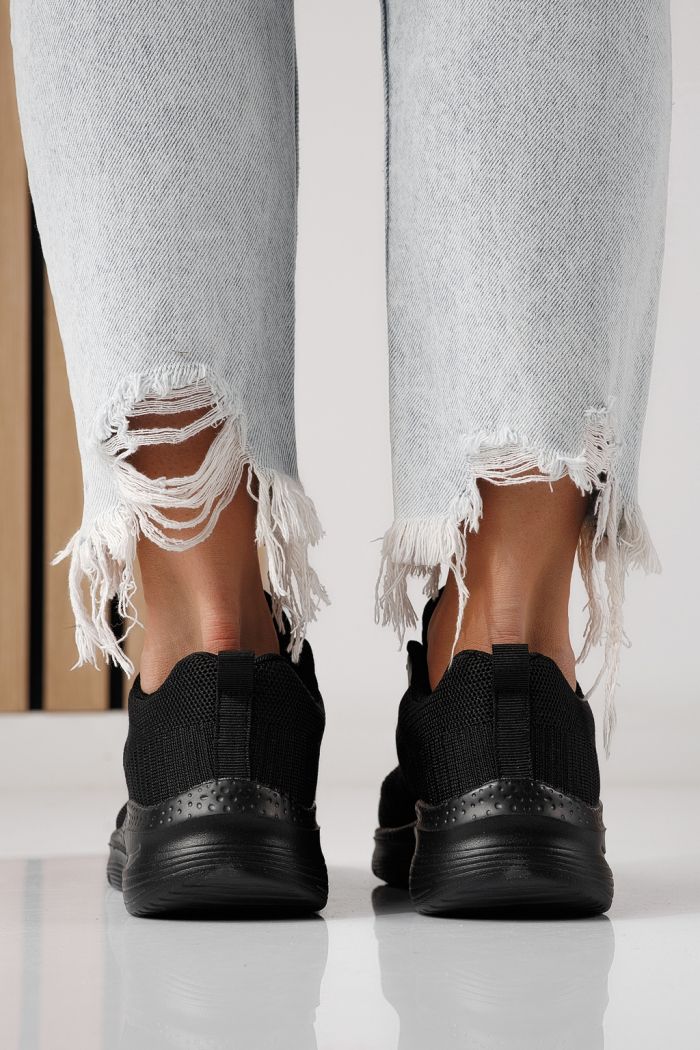 Adidasi dama negri din material textil Mia #24288