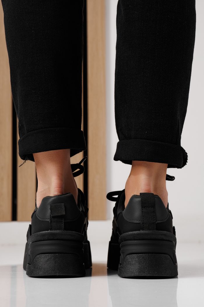 Adidasi dama negri din piele ecologica Corina #24293