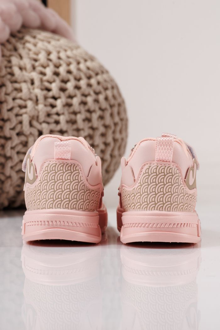 Adidasi copii roz din piele ecologica Iris #24342