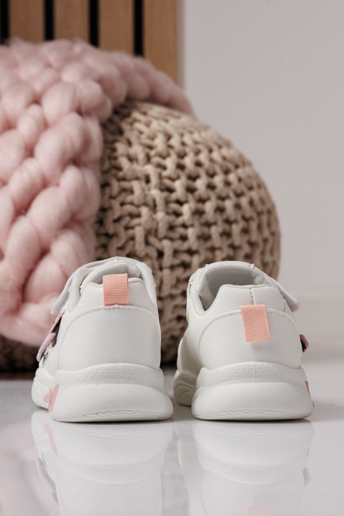 Adidasi copii roz din piele ecologica Bubu #24372