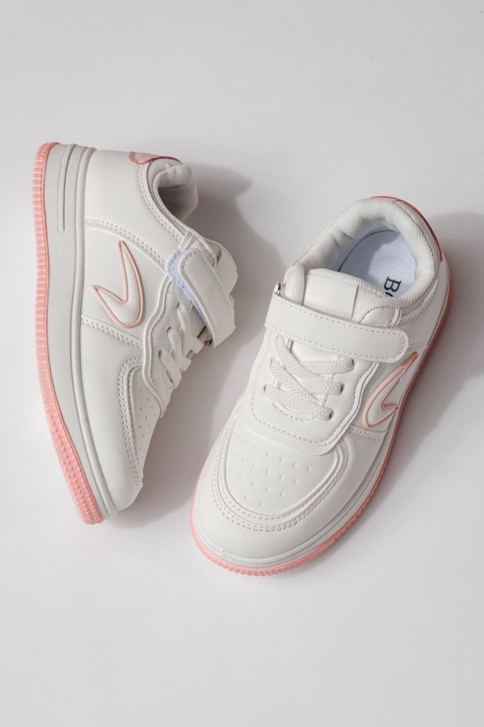 Adidasi copii roz din piele ecologica Ema  #24326