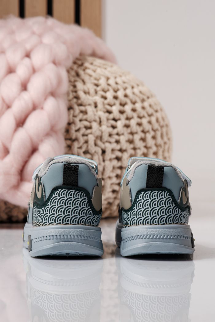 Adidasi copii negri din piele ecologica Iris #24345