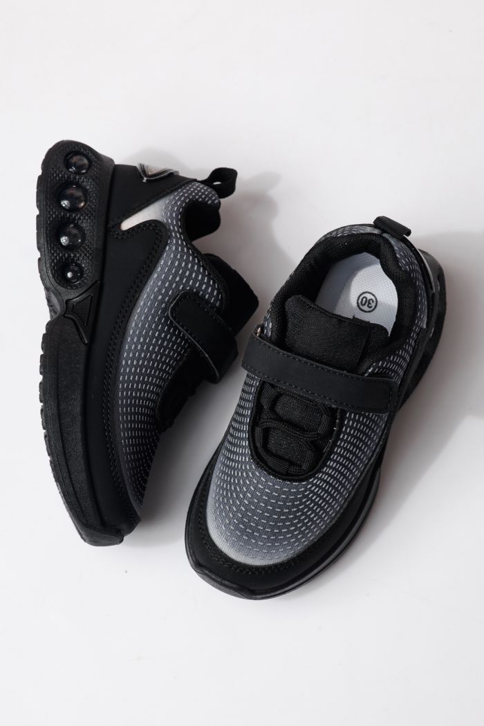 Adidasi copii negri din material textil Victoria #24354