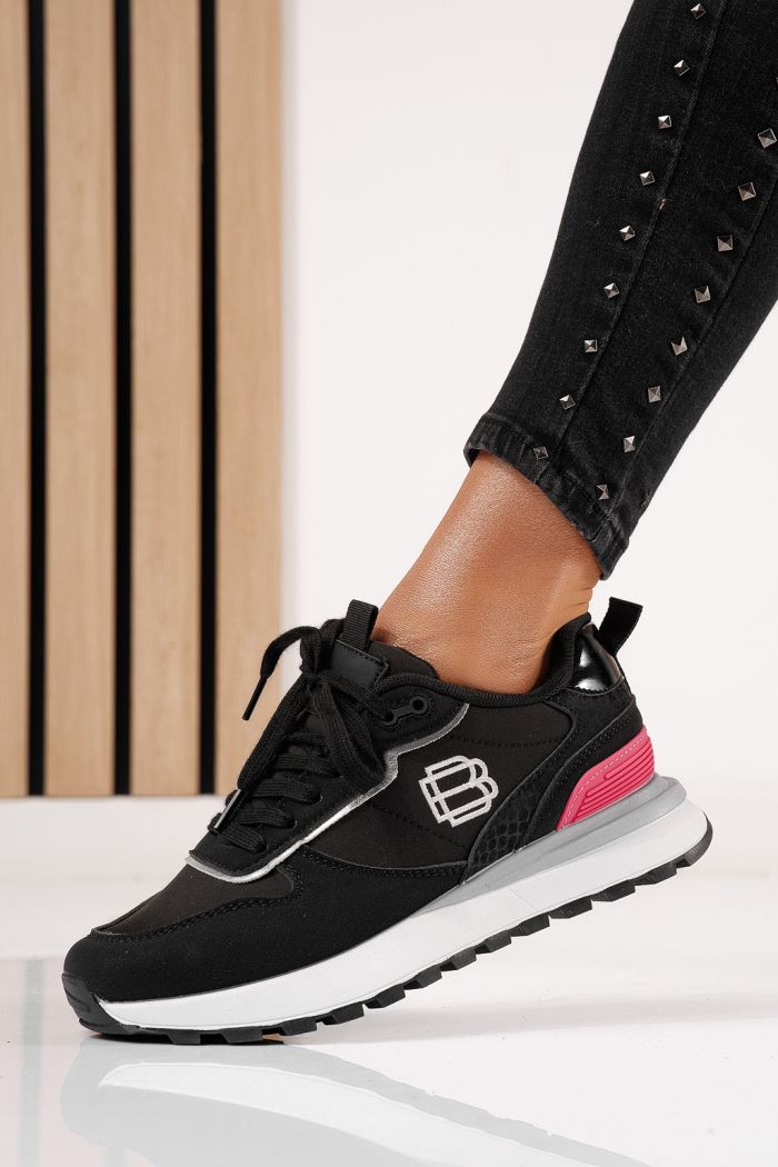 Adidasi dama negri din material textil Ava #24321