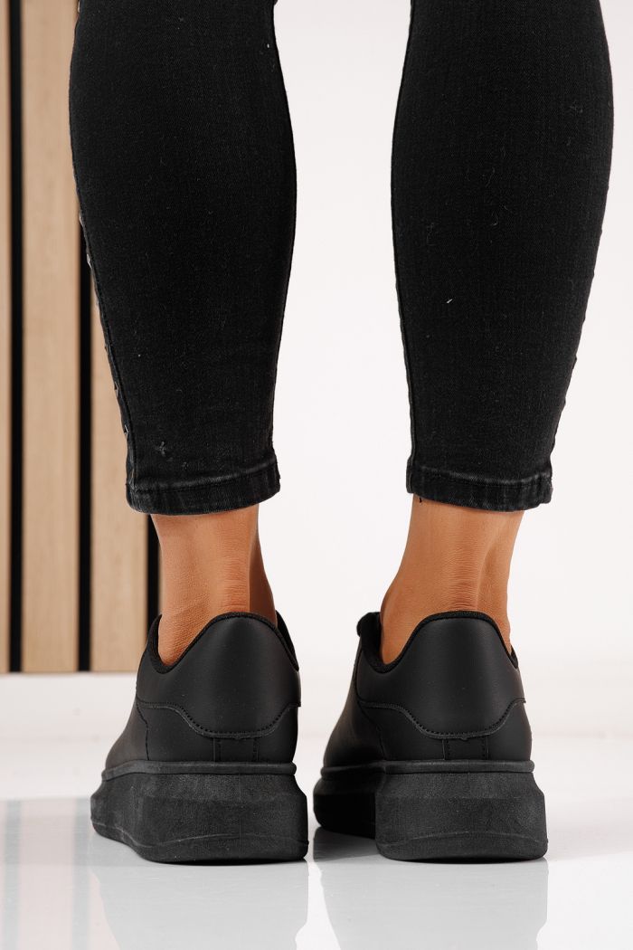 Adidasi dama negri din piele ecologica Sofia #24323